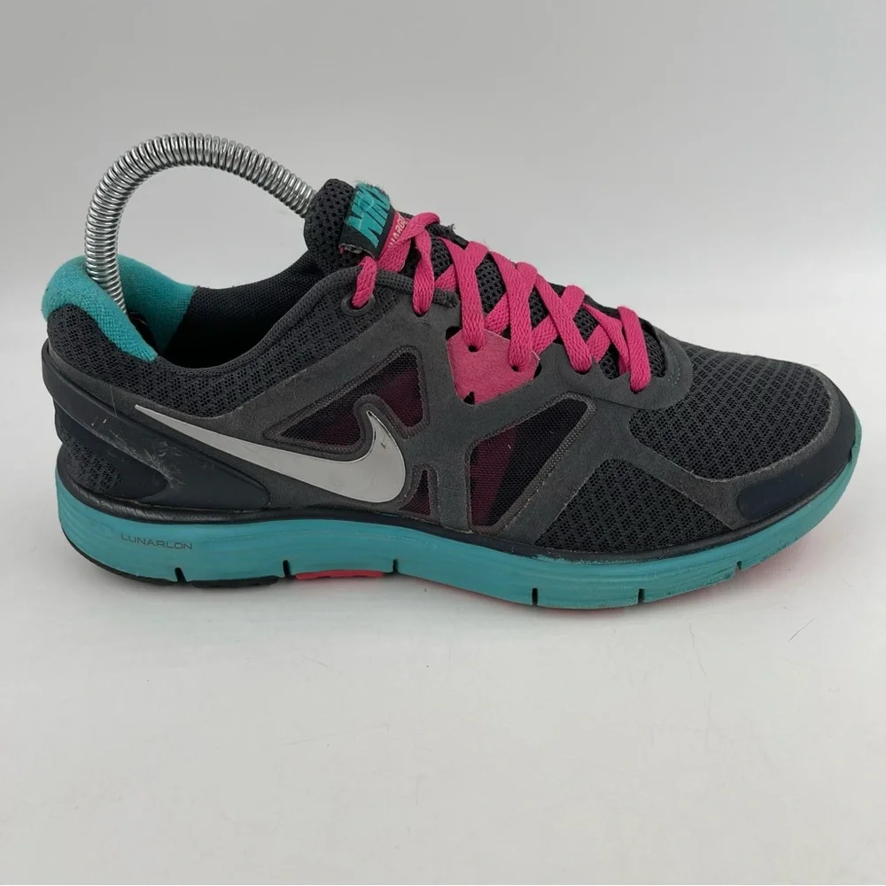 🥾 Nike Lunarglide 3 Grey Pink Running Shoes - Size 7.5 Women’s